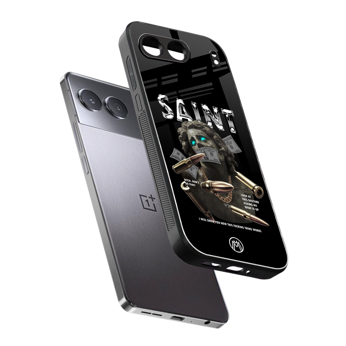 saint back phone cover | glass case for oneplus nord 4