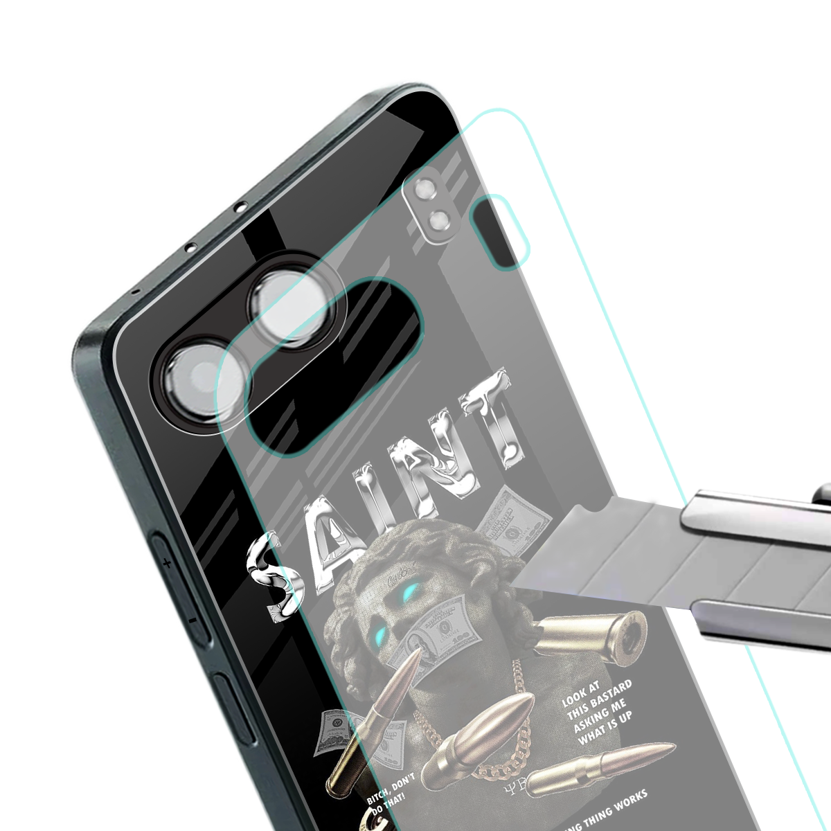 saint back phone cover | glass case for oneplus nord 4