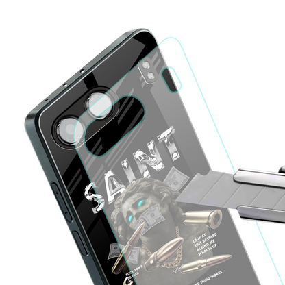 saint back phone cover | glass case for oneplus nord 4