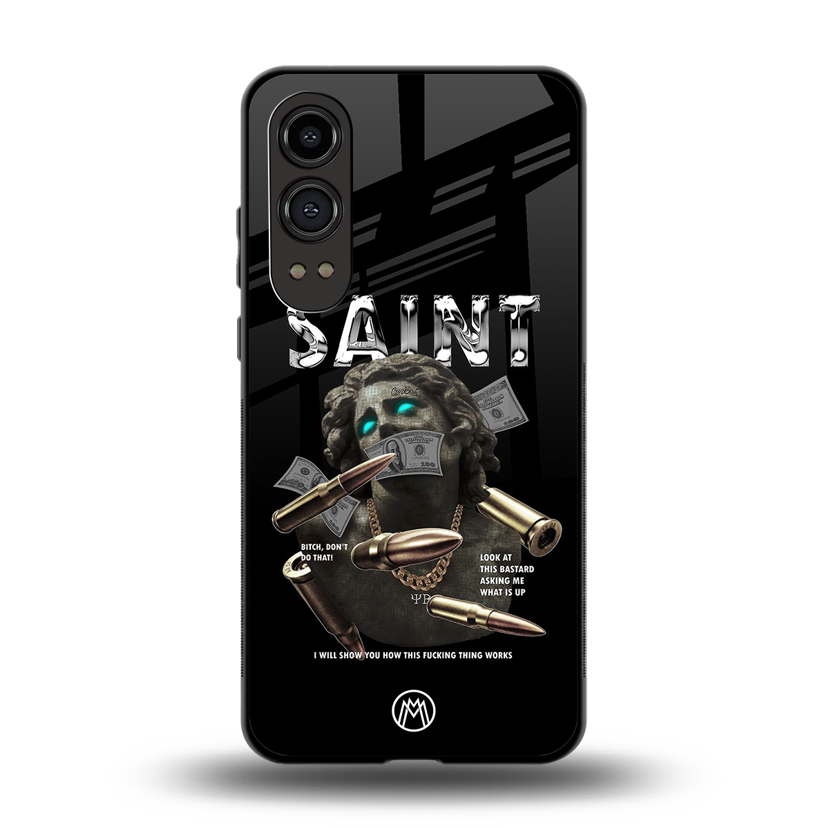 saint back phone cover | glass case for oneplus nord ce 4 lite