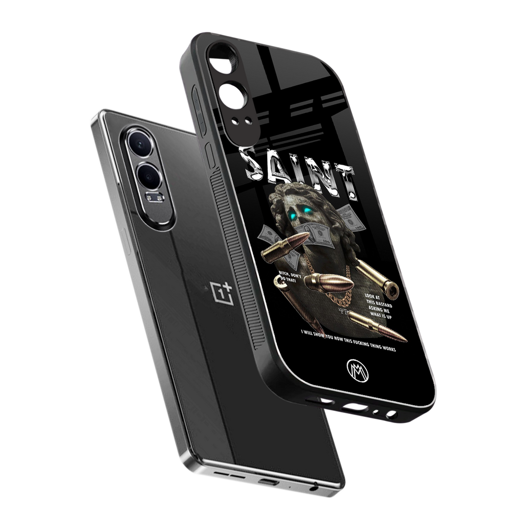 saint back phone cover | glass case for oneplus nord ce 4 lite