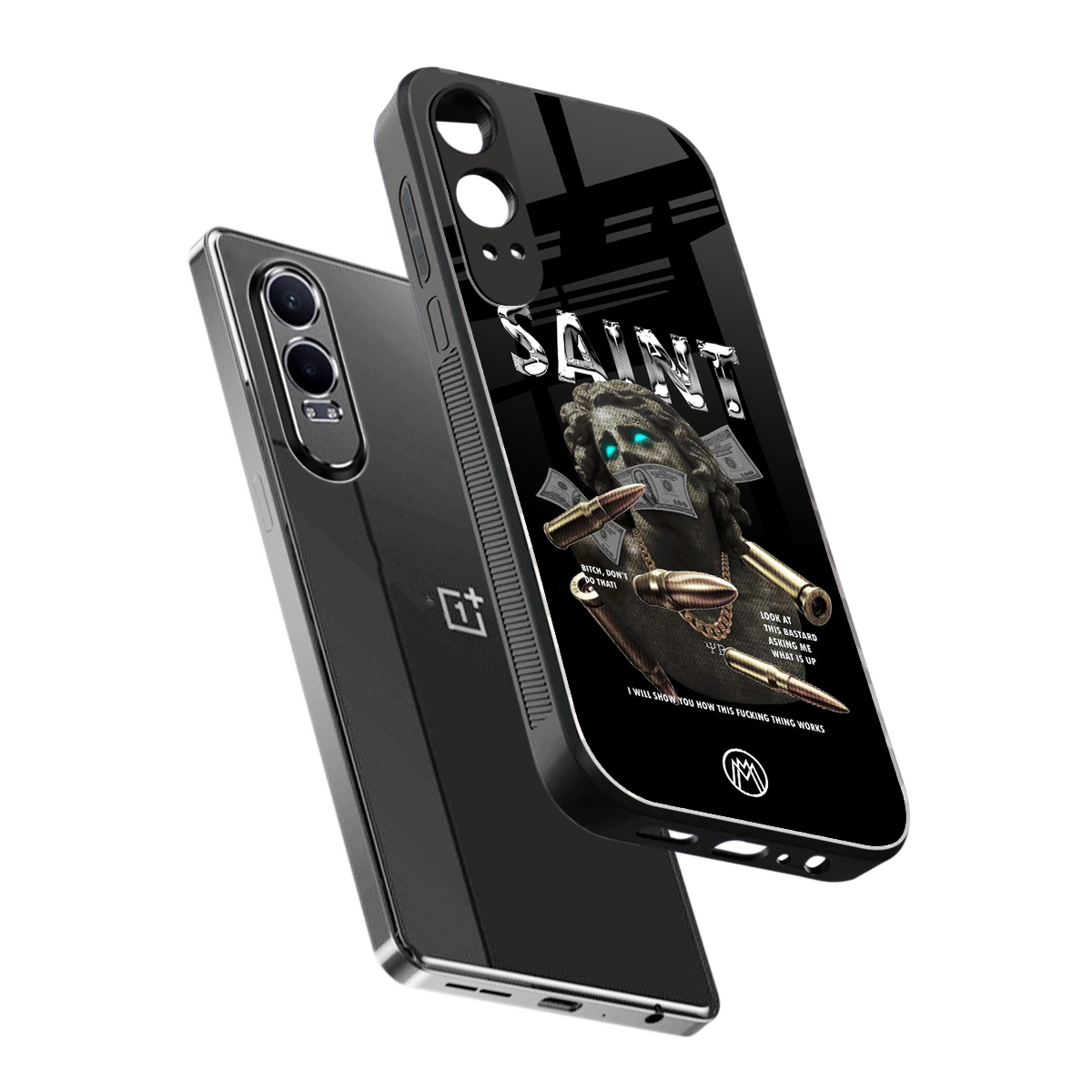 saint back phone cover | glass case for oneplus nord ce 4 lite