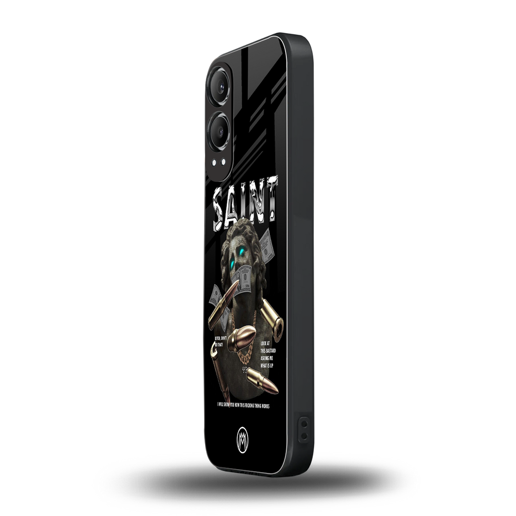 saint back phone cover | glass case for oneplus nord ce 4 lite