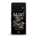 saint back phone cover | glass case for google pixel 6 pro