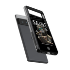 saint back phone cover | glass case for google pixel 6 pro