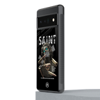 saint back phone cover | glass case for google pixel 6 pro
