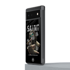 saint back phone cover | glass case for google pixel 6