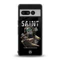 saint back phone cover | glass case for google pixel 7 pro