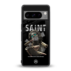 saint back phone cover | glass case for google pixel 8 pro