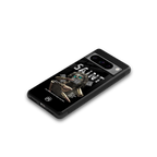 saint back phone cover | glass case for google pixel 8 pro