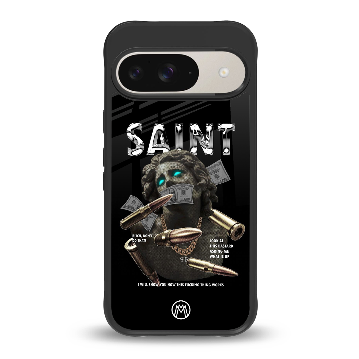saint back phone cover | glass case for google pixel 9