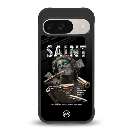 saint back phone cover | glass case for google pixel 9