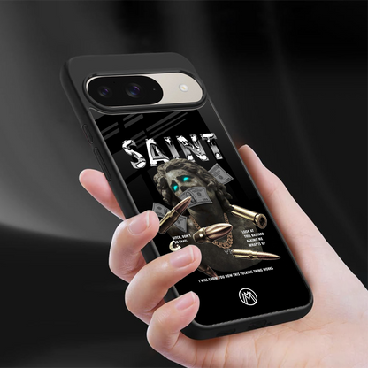 saint back phone cover | glass case for google pixel 9
