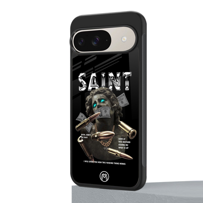 saint back phone cover | glass case for google pixel 9
