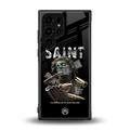 saint back phone cover | glass case for samsung galaxy s23 ultra