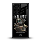 saint back phone cover | glass case for samsung galaxy s23 ultra