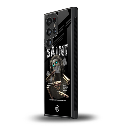 saint back phone cover | glass case for samsung galaxy s24 ultra