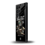 saint back phone cover | glass case for samsung galaxy s23 ultra