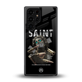 saint back phone cover | glass case for samsung galaxy s25 ultra