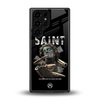 saint back phone cover | glass case for samsung galaxy s25 ultra