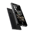 saint back phone cover | glass case for samsung galaxy s25 ultra