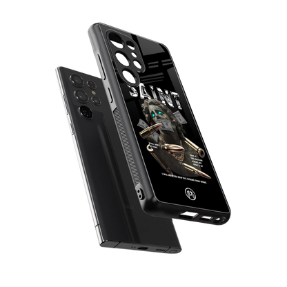 saint back phone cover | glass case for samsung galaxy s25 ultra