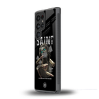 saint back phone cover | glass case for samsung galaxy s25 ultra