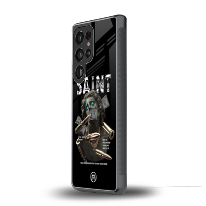 saint back phone cover | glass case for samsung galaxy s25 ultra
