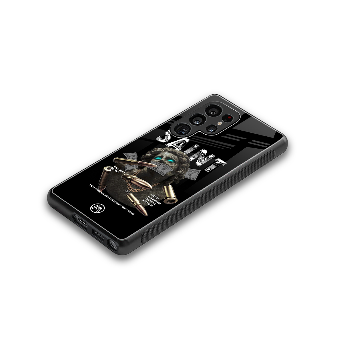 saint back phone cover | glass case for samsung galaxy s25 ultra