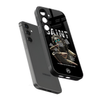 saint back phone cover | glass case for samsung galaxy s25