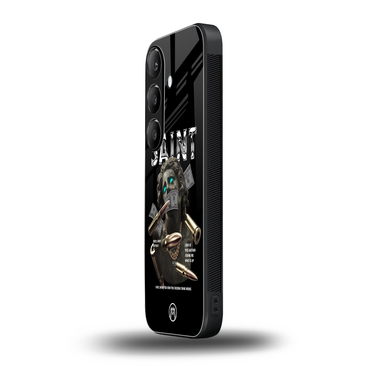 saint back phone cover | glass case for samsung galaxy s24