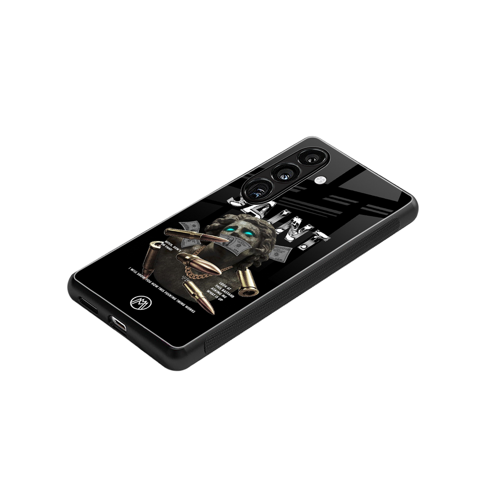 saint back phone cover | glass case for samsung galaxy s24 fe