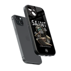 saint back phone cover | glass case for iphone 15