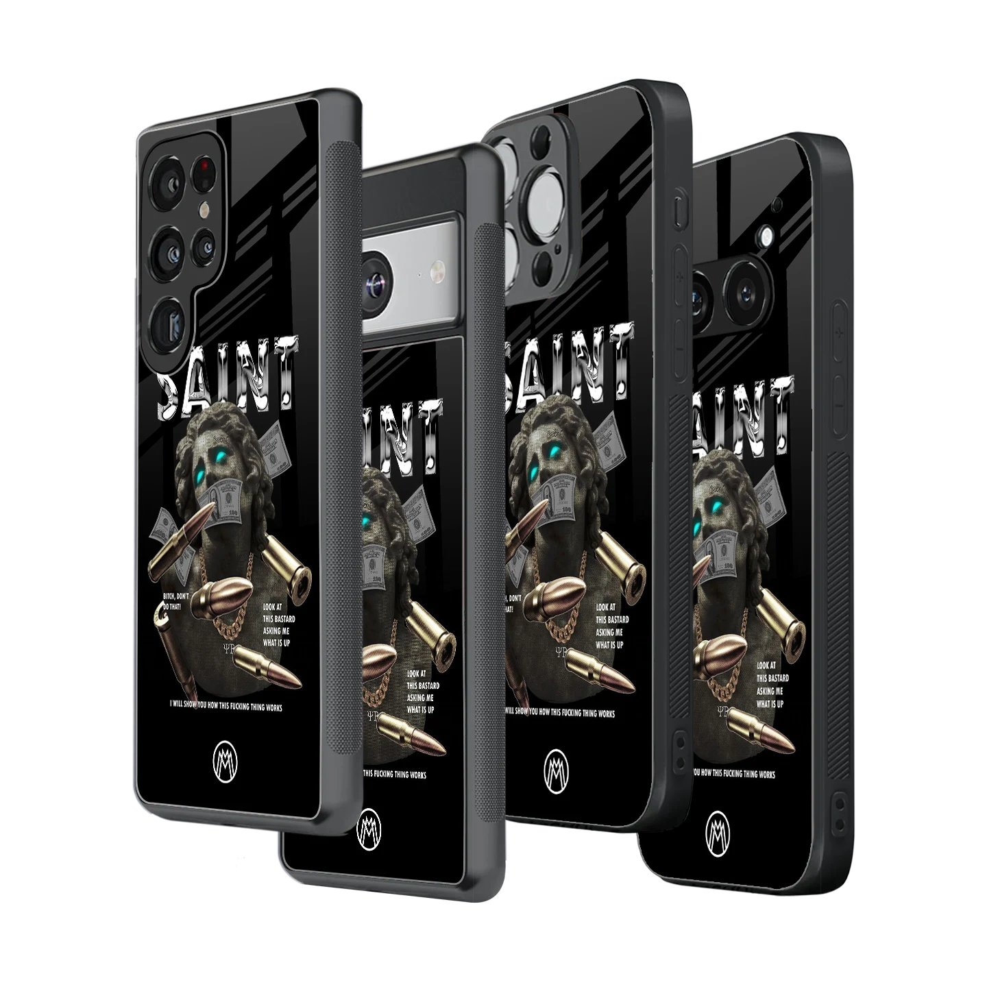 Stylish Glass Back Case for All Smartphones – iPhone, Samsung, OnePlus, Pixel, Redmi, Oppo, Vivo, Motorola