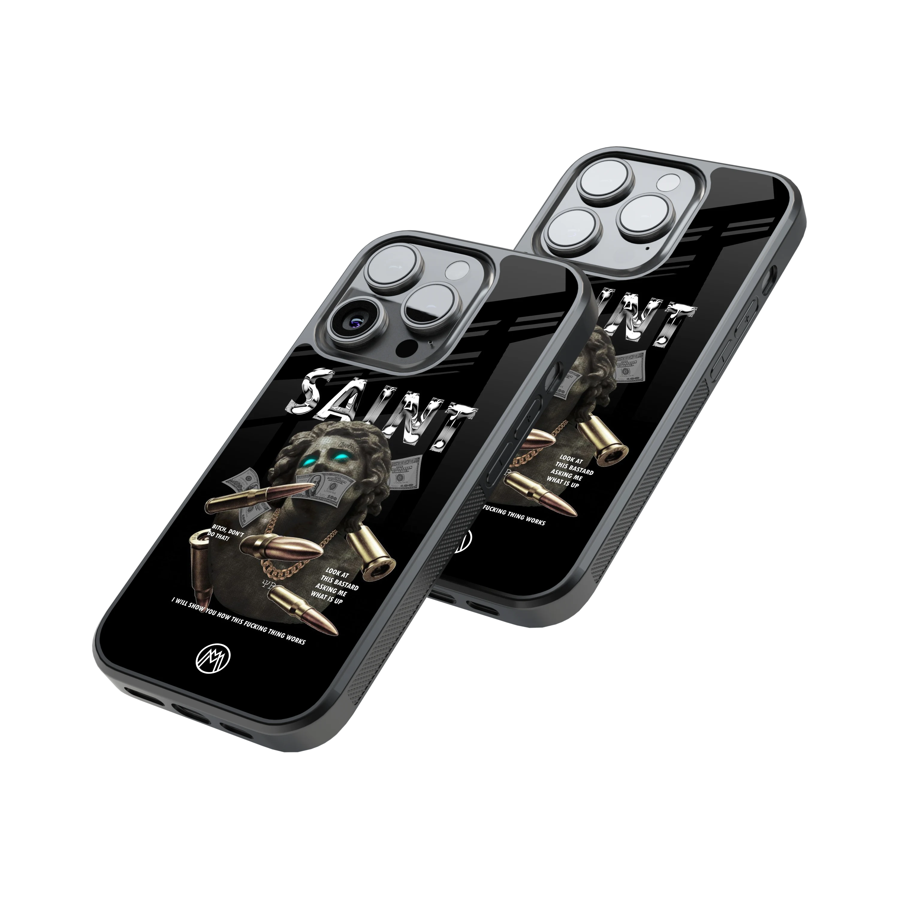 Protective Glass Back Phone Case Compatible with iPhone, Samsung, OnePlus, Pixel & More