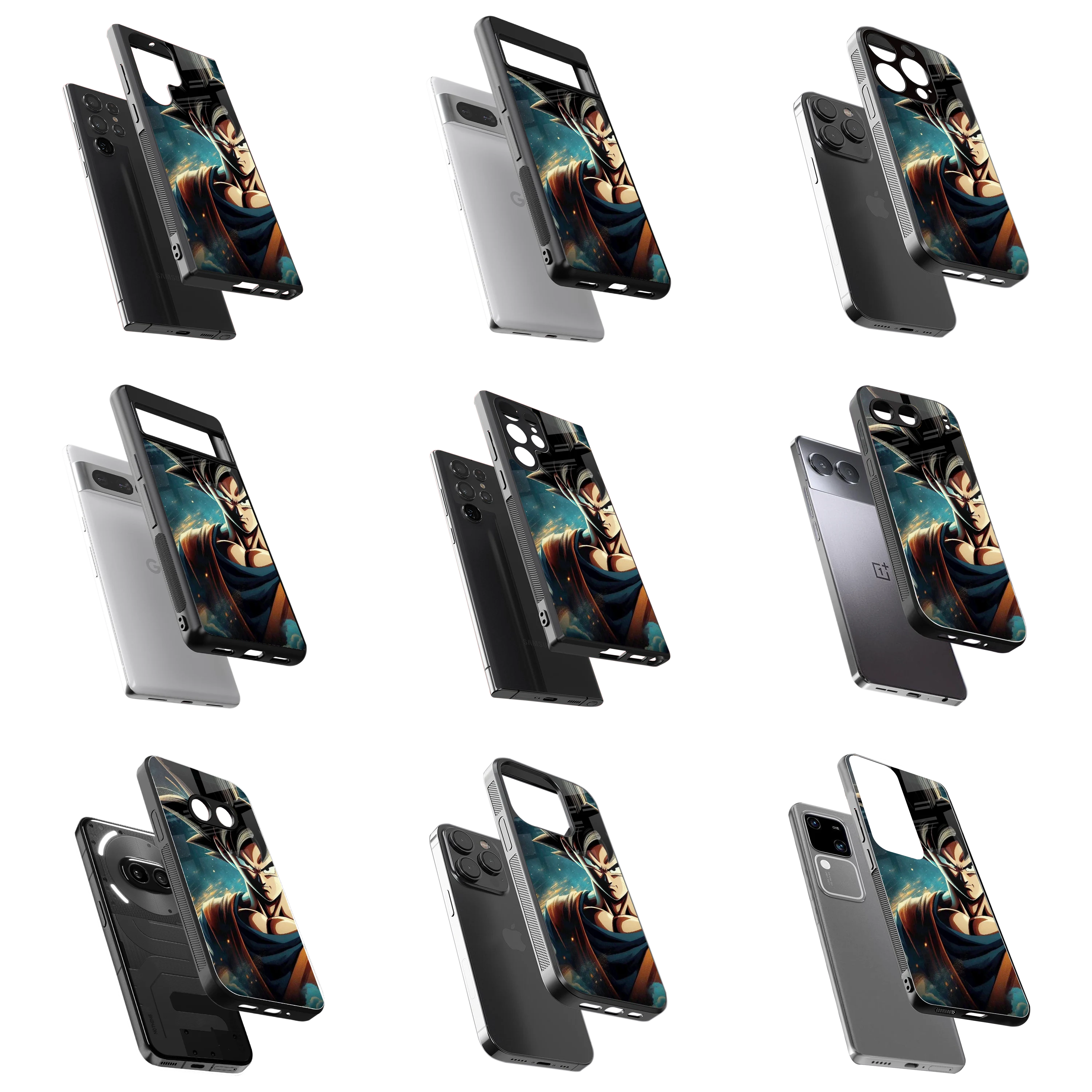 Durable Glass Back Mobile Case for iPhone, Samsung, OnePlus, Google Pixel, Redmi, Vivo, Oppo
