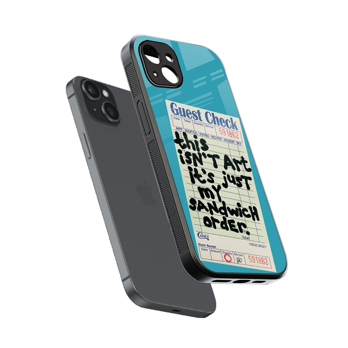 sandwich order back phone cover | glass case for iphone 15 plus