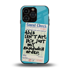 sandwich order back phone cover | glass case for iphone 15 pro