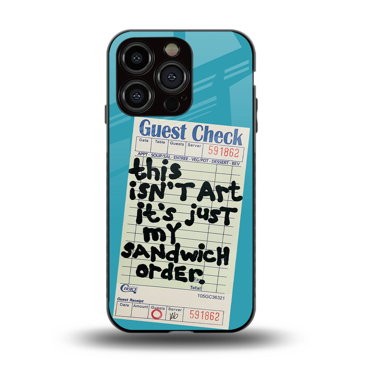 sandwich order back phone cover | glass case for iphone 15 pro