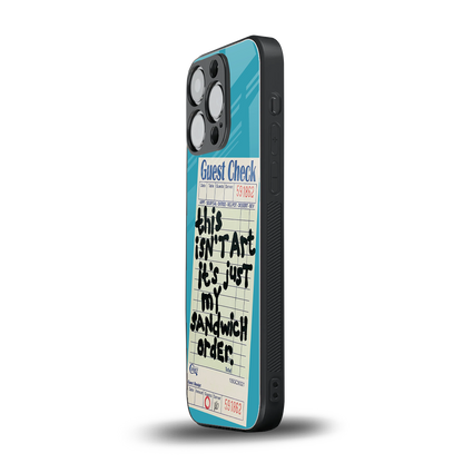 sandwich order back phone cover | glass case for iphone 14 pro