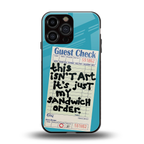 sandwich order back phone cover | glass case for iphone 16 pro max