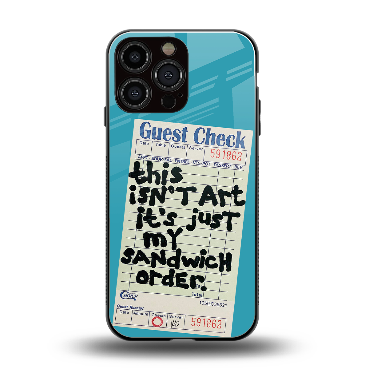 sandwich order back phone cover | glass case for iphone 16 pro max