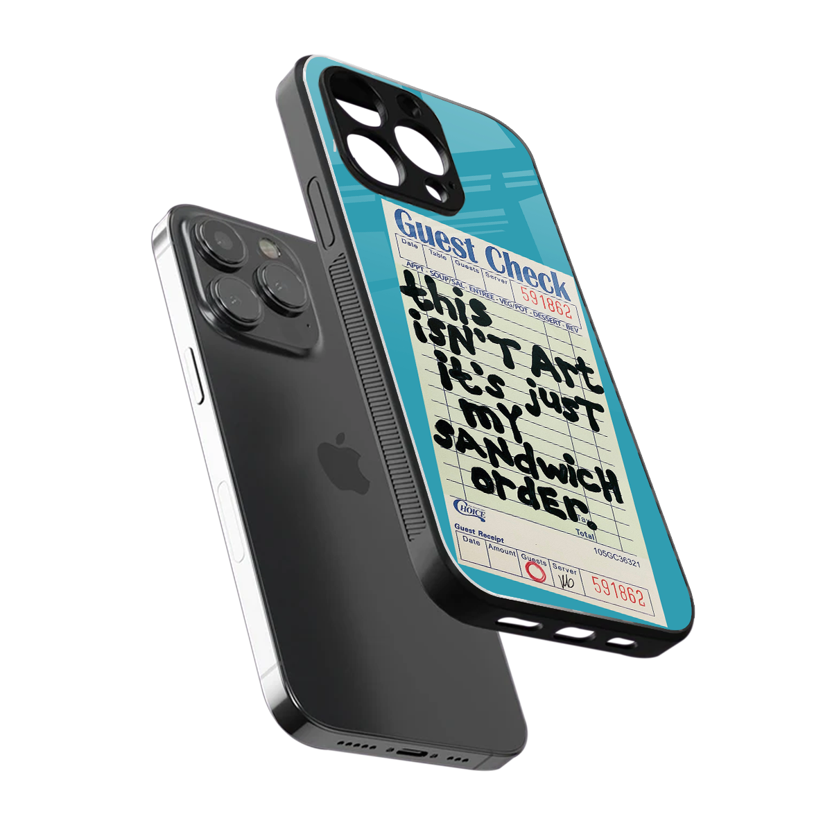 sandwich order back phone cover | glass case for iphone 16 pro max