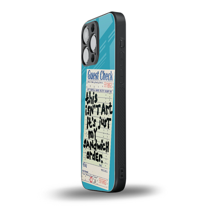 sandwich order back phone cover | glass case for iphone 16 pro max