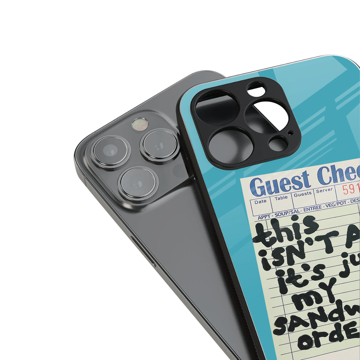 sandwich order back phone cover | glass case for iphone 16 pro max