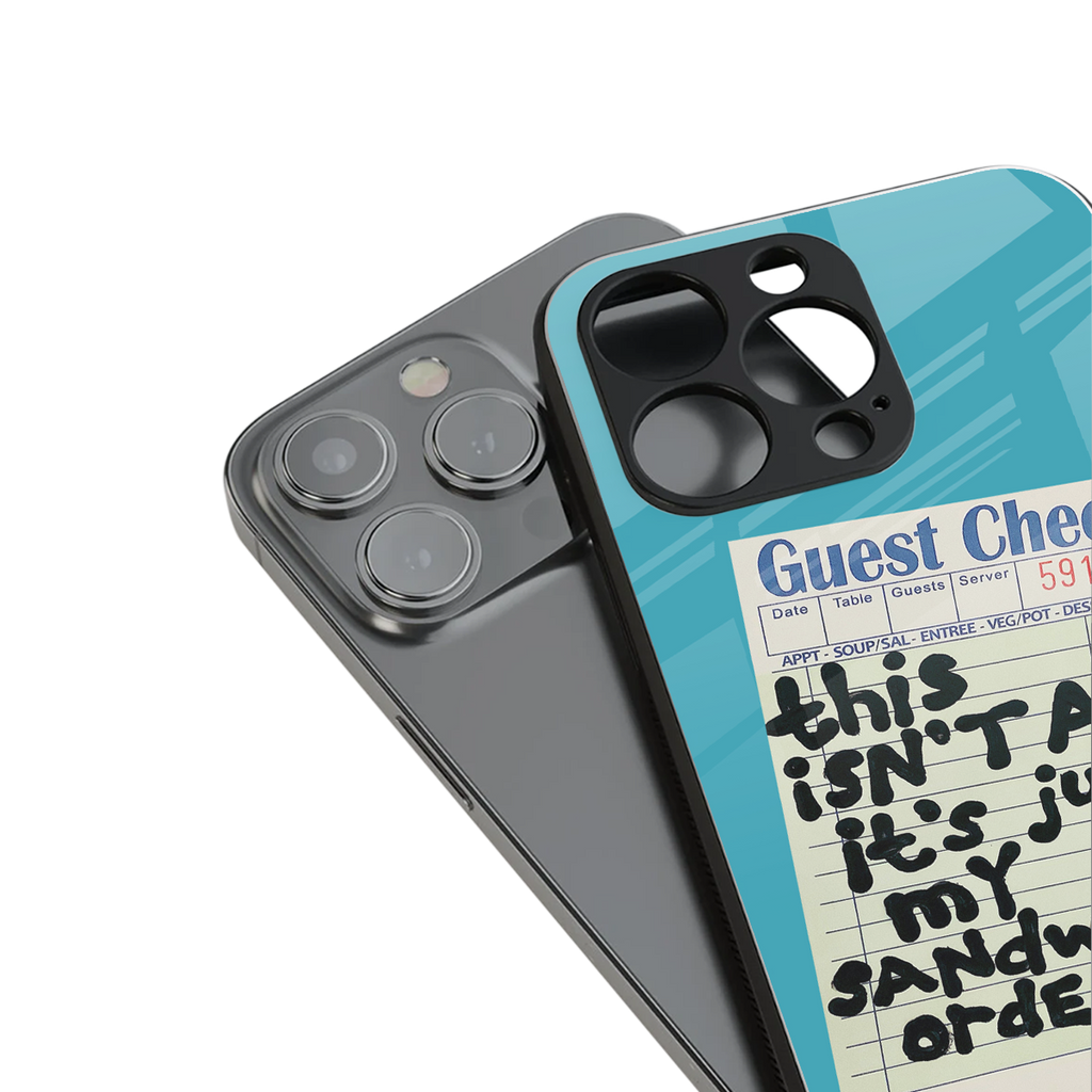 sandwich order back phone cover | glass case for iphone 14 plus