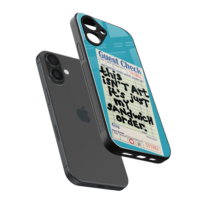sandwich order back phone cover | glass case for iphone 16