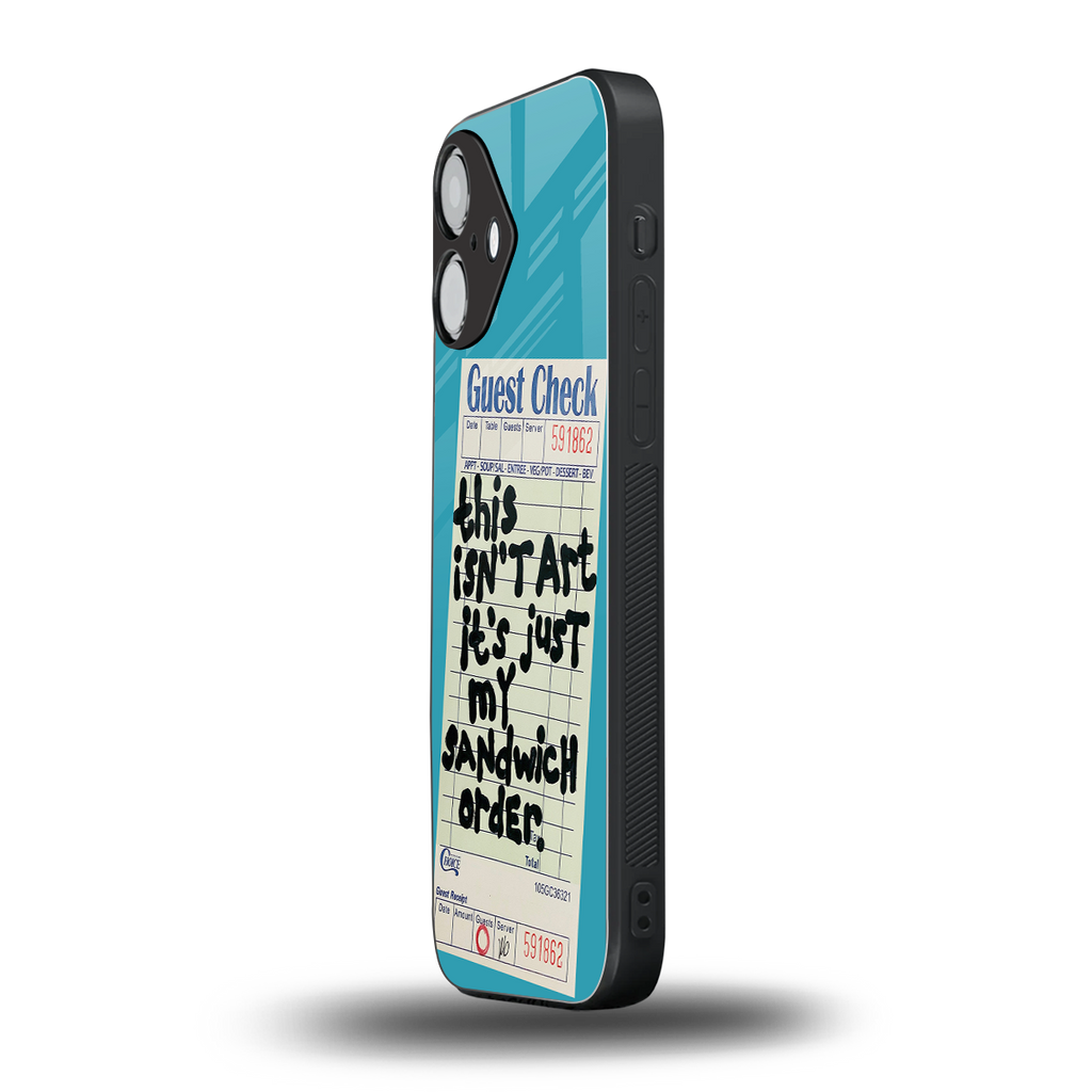 sandwich order back phone cover | glass case for iphone 16