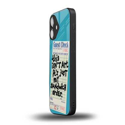 sandwich order back phone cover | glass case for iphone 16