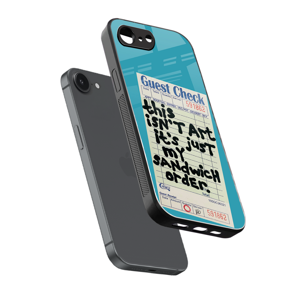 sandwich order back phone cover | glass case for iphone 16e